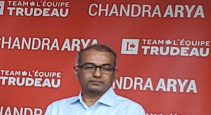 A special meeting with "Arab Canada" newspaper with the Liberal member of the Canadian Parliament and representative for the Navan area "Chandra Arya".