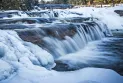 A river suddenly freezes and disappears from sight in Canada