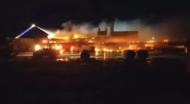Millions of dollars were lost due to damages caused by a fire at a Lafarge plant in Lethbridge