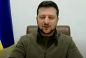 Ukrainian President Volodymyr Zelensky delivers a speech before the Canadian Parliament amid a Russian attack