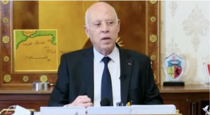 Tunisian President Kais Saied officially announces the dissolution of parliament