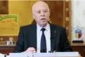 Tunisian President Kais Saied officially announces the dissolution of parliament