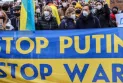 The children of the Russian community in Ottawa demonstrate in support of Ukraine and in rejection of the war