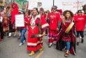 A march in Edmonton covered in red reveals the suffering of Indigenous peoples