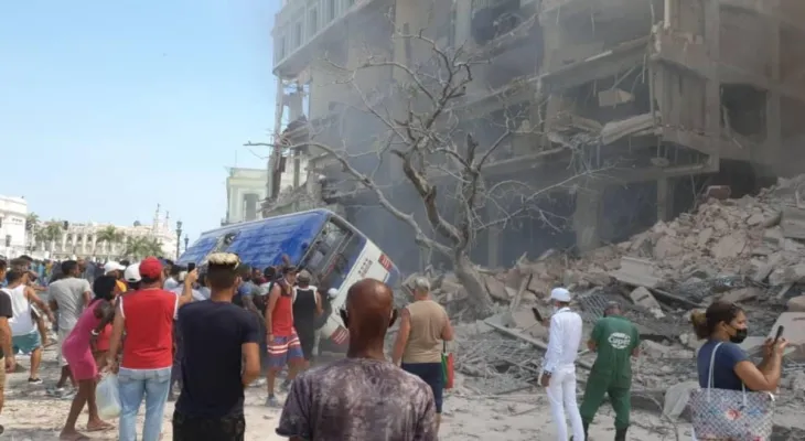 8 killed after a hotel explosion in the Cuban capital Havana