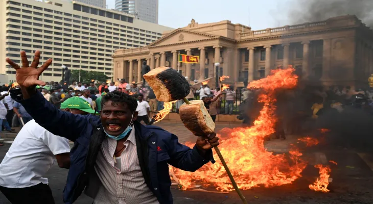State of emergency declared in Sri Lanka amid large protests