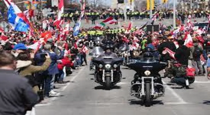 Here are the road closures during the motorcycle demonstration in Ontario