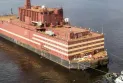Starting work to remove a barge stuck in English Bay in Vancouver
