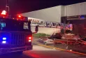 Firefighting crews battle a fire in Aurelia