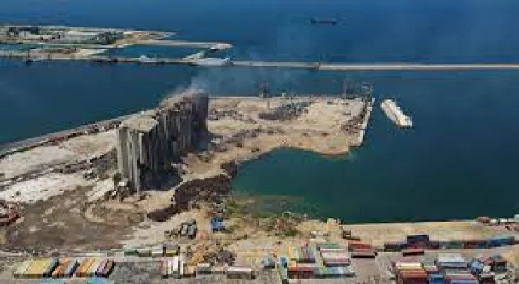 After repeated outbreaks of fire in it, the collapse of the wheat silos once again at the Port of Beirut