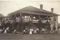 Firefighting teams continue their struggle to extinguish a fire at the "Old Marina" restaurant in Boslinch, Ontario.