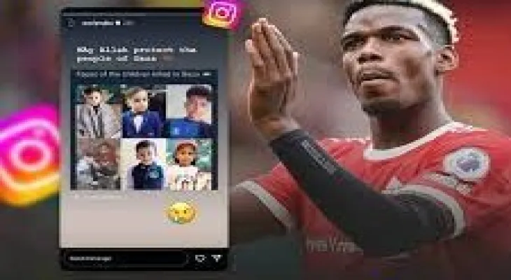 Pogba in a post on his Instagram account: "May God protect the people of Gaza."