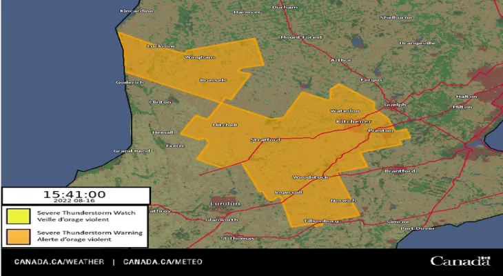 Severe thunderstorm with 55 mm of rain hits parts of southern Ontario
