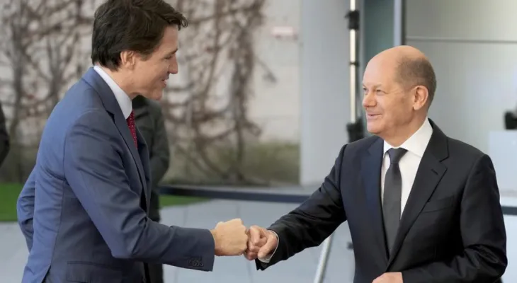 Canadian gas at the top of the agenda in the Trudeau and Scholz meeting