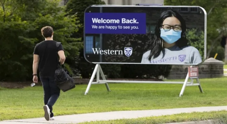 Some universities across Canada require students to wear masks despite regional health orders.
