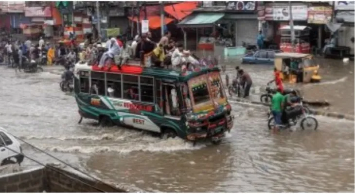 Displacement of 1.67 million people in the Sindh region of Pakistan due to floods