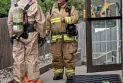 Three people were taken to the hospital after being exposed to chemicals in the swimming pool at the East End Hotel.