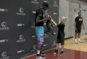 Ottawa children learn basketball skills with a Canadian star