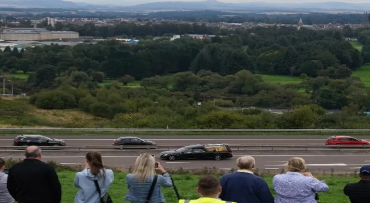 The coffin of Queen Elizabeth II takes a long route through Scotland