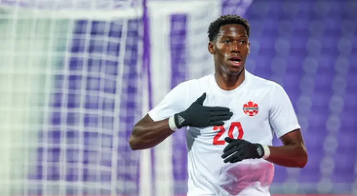 Why did the latest celebration of Canadian national team top scorer Jonathan David cause a wide controversy?