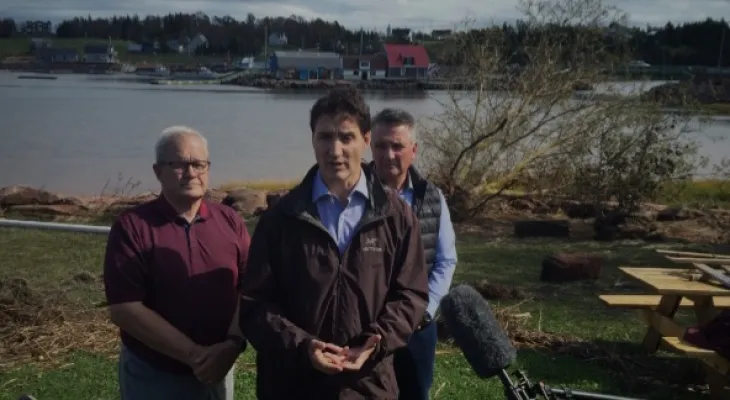 Trudeau says there is a need for stronger infrastructure after inspecting the damages caused by Fiona