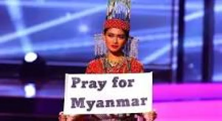 Miss Myanmar, who faces threats from the military council, leaves Thailand heading to Canada