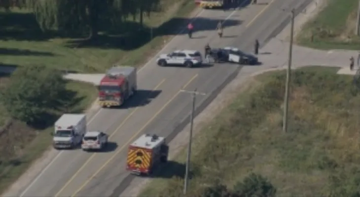 Two schools in Caledon were evacuated while police warn people to avoid the area