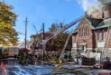 Ottawa firefighters are battling a fire at St. Luke's Anglican Church