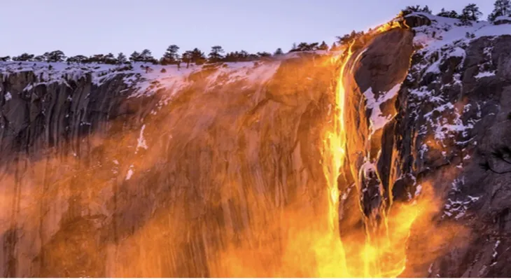 The flow of fire waterfalls in America causes panic.. Know the full truth
