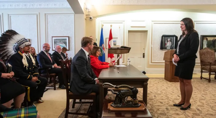 Danielle Smith was sworn in as Premier of Alberta