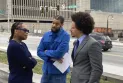 Comedian actors Eric Andre and Clayton English are suing the police, alleging racial profiling.
