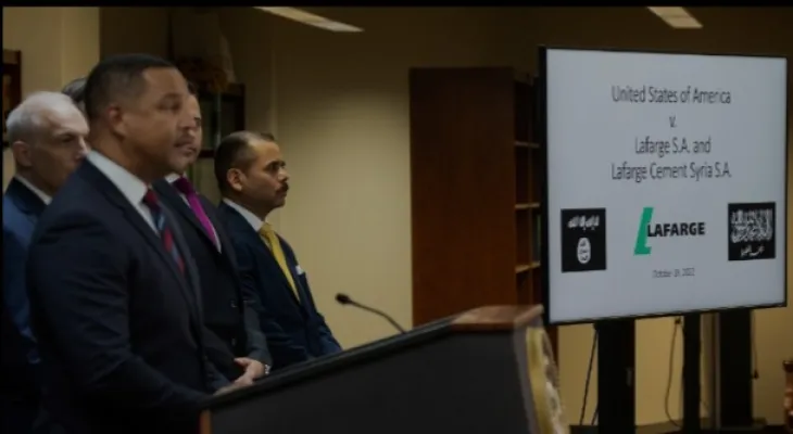 The French cement company "Lafarge" admits to providing large sums of money to the Islamic State organization.