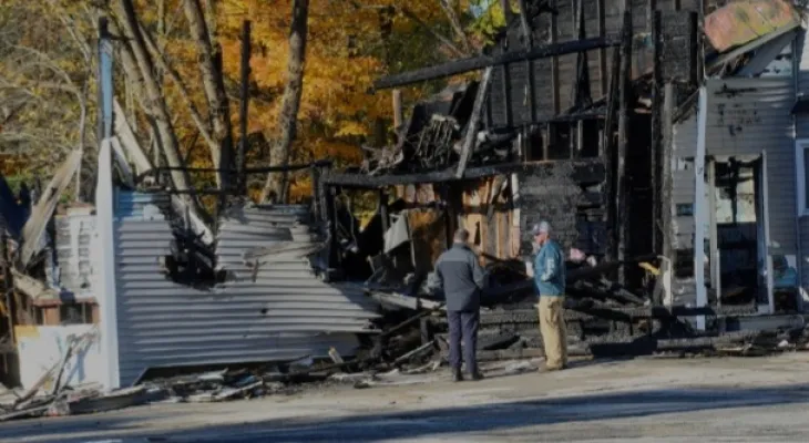 A plane crashed into a building in New Hampshire where everyone on board died.