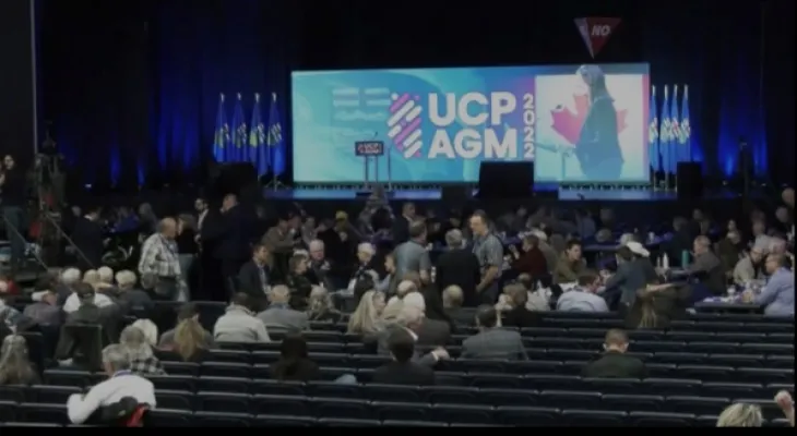 Simultaneous conferences held by the ruling party in Alberta and the New Democratic Party political conferences to intensify unofficial election campaigns