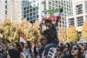 A series of human protests spread across Canadian cities in support of the Iranian revolution
