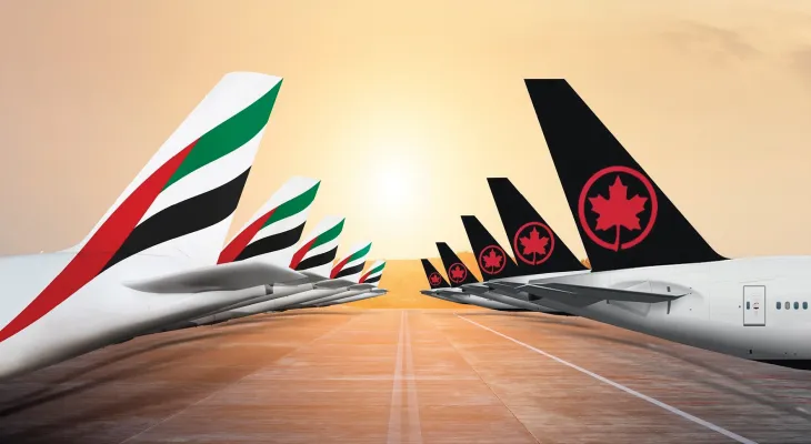 Activation of code-share partnership between Emirates Airlines and Air Canada