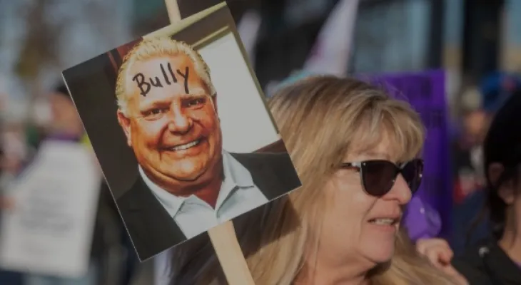 Doug Ford vows to repeal the education law if union members return to the classroom