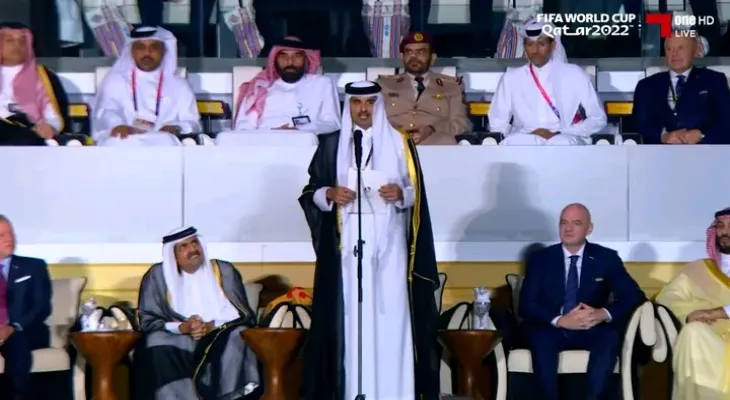 World Cup 2022: The Emir of Qatar welcomes everyone to an opening ceremony blending Qatari traditions and global culture