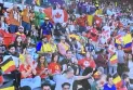 Qatar …. Canadian crowds raise the Canadian flag densely at Ahmed bin Ali Stadium