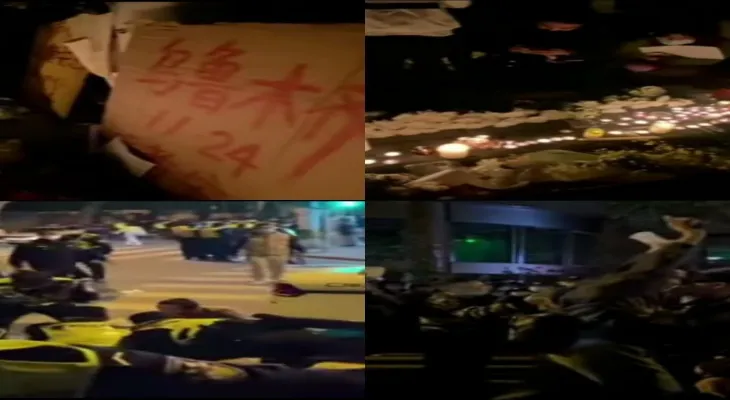 Protests in the Chinese city of Shanghai against strict lockdown measures amid rising COVID-19 cases