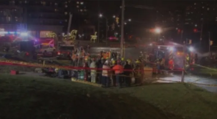 Recovery of a missing construction worker's body after an industrial accident in Mississauga