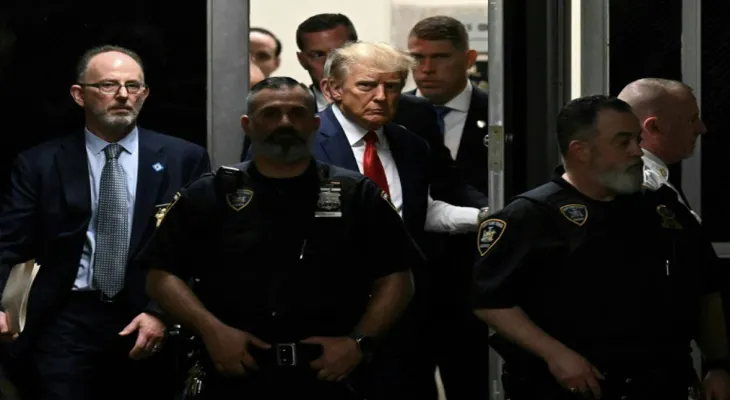 Unprecedented event…. Trump is in custody at the Manhattan court