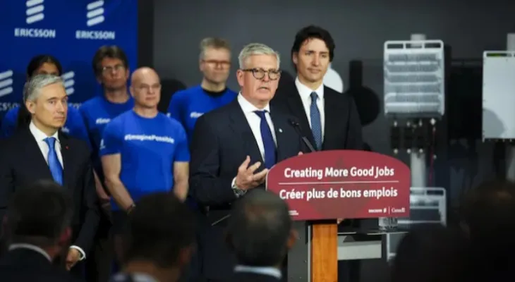 Cooperation between Canada and the Swedish telecommunications giant Ericsson to develop 5G and 6G networks