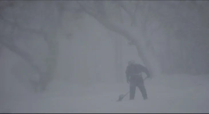 A slow-moving storm system brings snow to parts of Canada