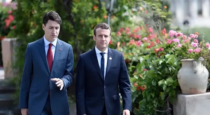 Trudeau in a phone call with Macron discusses fires in Canada and protests in France