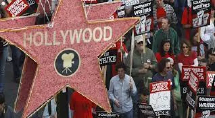 Continuation of sit-ins by Hollywood representatives and writers in Los Angeles and New York