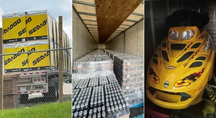 Seventeen people arrested on charges of stealing commercial vehicles and selling their contents in Toronto.