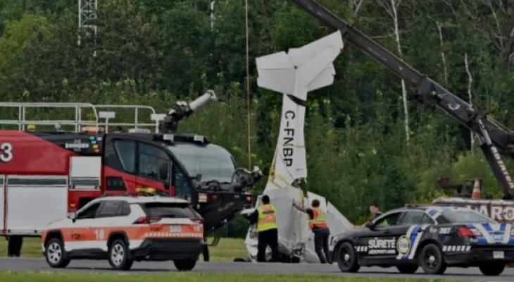 Pilot injured after small plane crash at airport in Quebec City