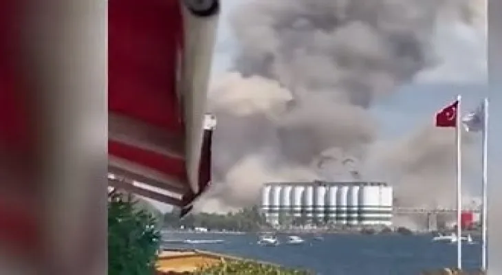 Injury of 10 people due to a massive explosion at the Drinjan port in Turkey