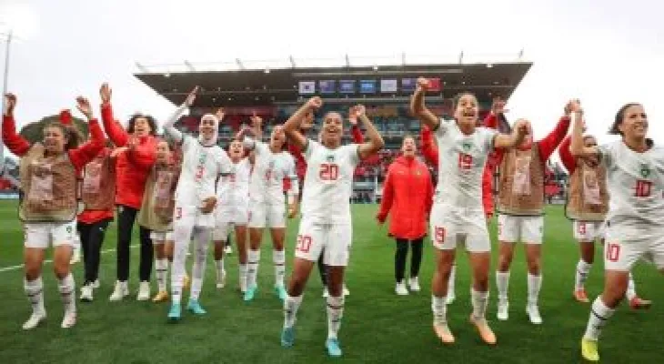 Reinald Pedro announces the lineup of the Moroccan national team before facing France in the Round of 16 at the Women's World Cup.